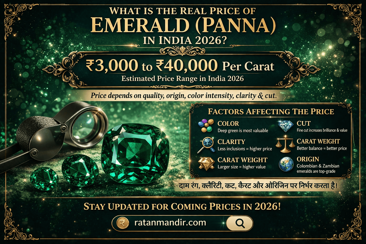 What Is the Real Price of Emerald (Panna) in India 2026?