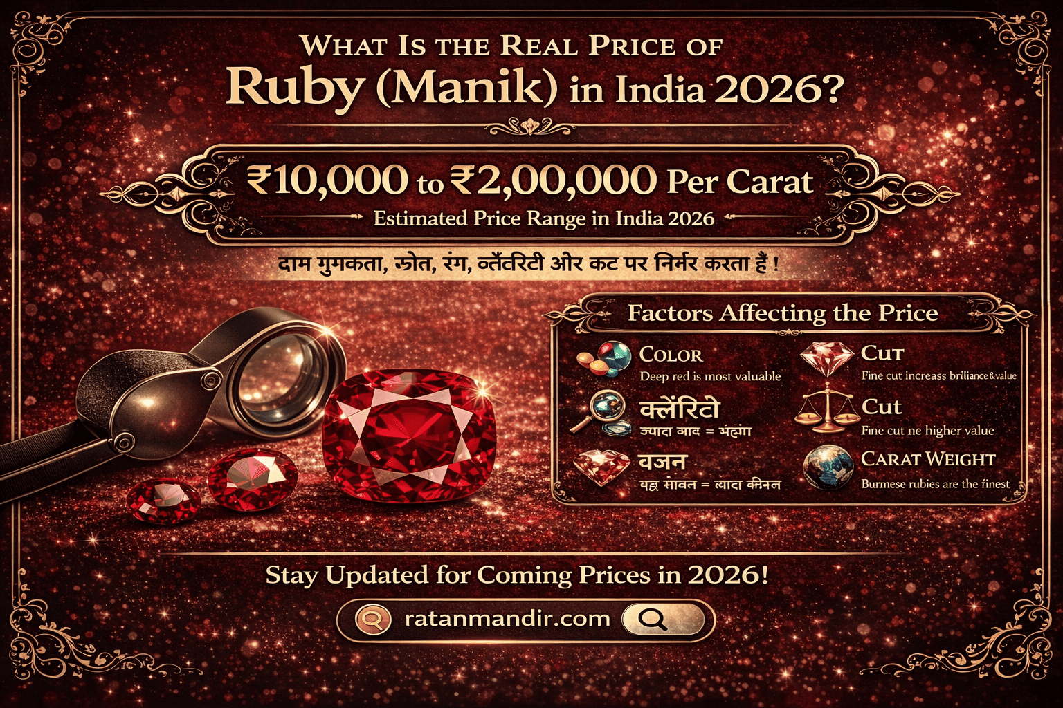 What Is the Real Price of Ruby (Manik) in India Complete Guide