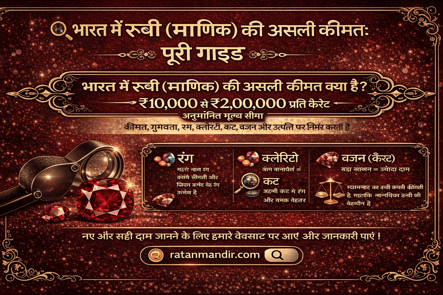 Manik (Ruby) Ki Asli Kimat Kya Hai India Mein Complete Guide