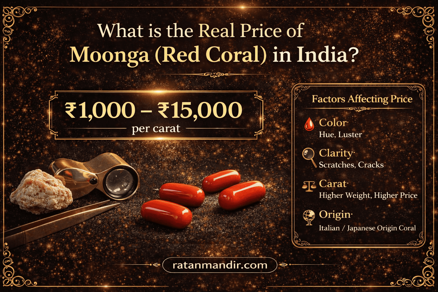 Red Coral (Moonga) Stone Price in India — Complete 2026 Guide