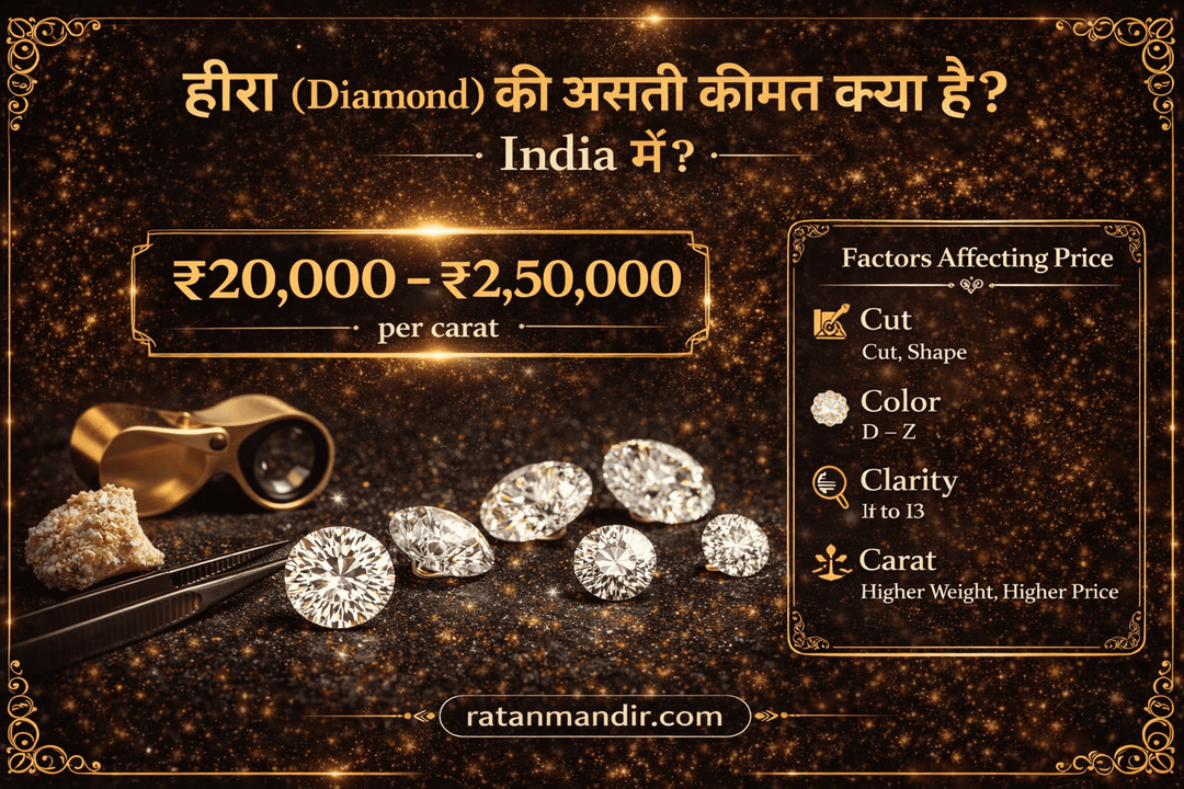 हीरा (Diamond) की असली कीमत क्या है India में? Complete Guide