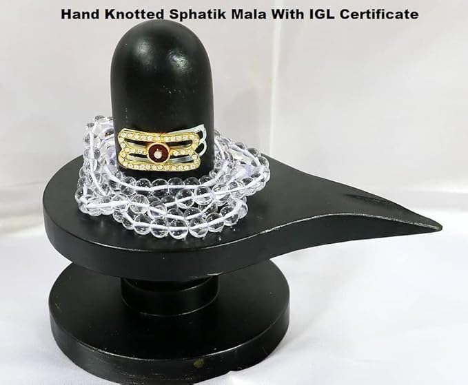 All Stone Sphatik Jaap Mala 108 Beads Original Certified By IGL Clear Quartz Crystal Sfatik Mala Septic Jaap Mala For Worship Purpose