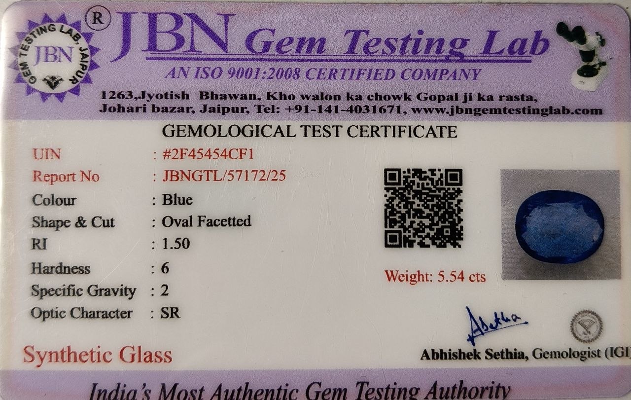 Lab Grown Blue Sapphire Oval | 5.54 Carats