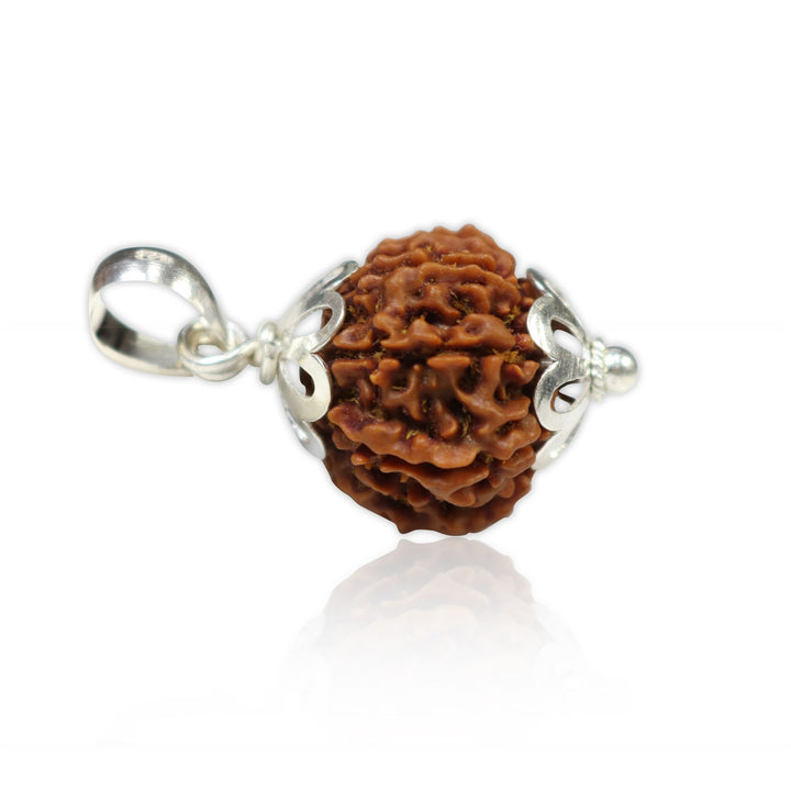 8 Mukhi Rudraksha Silver Pendant (Nepal)