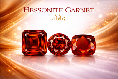 Hessonite Garnet (गोमेद)