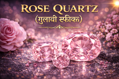 Rose Quartz (गुलाबी स्फटिक)