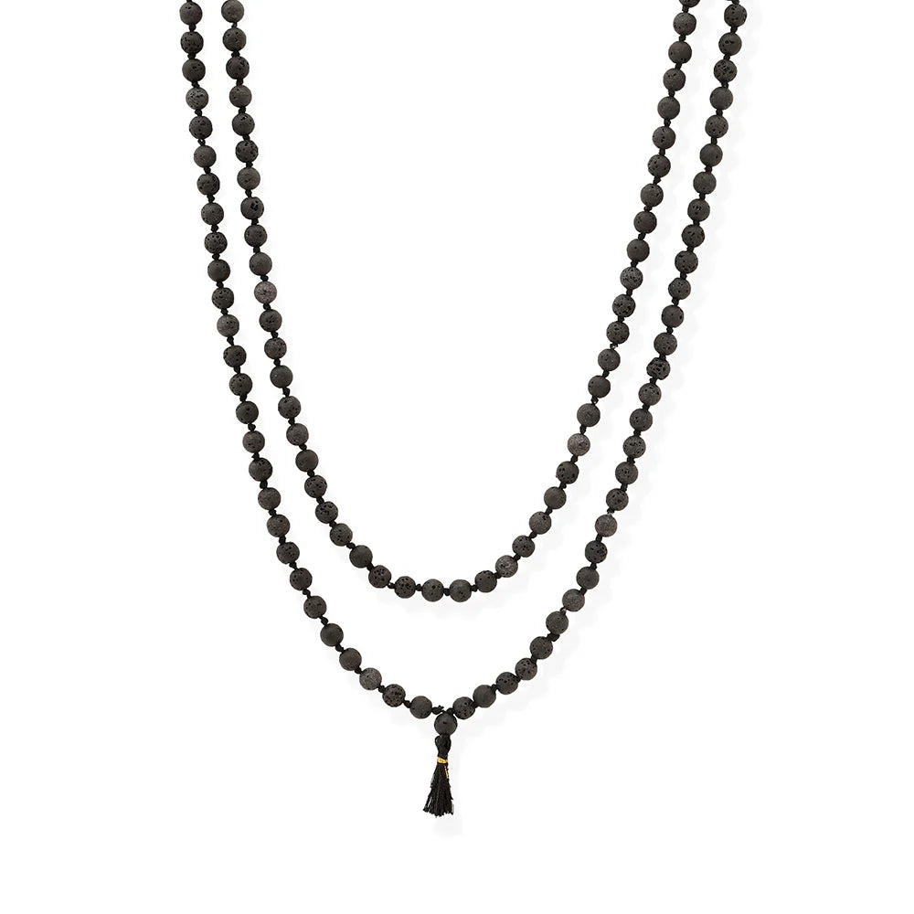 Lava Stone Jaap Mala – 108 Natural Beads