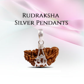 Rudraksha Silver Pendants