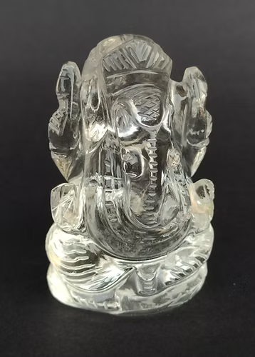 Superfine Sphatik Ganesha 80 gm Lab Certified