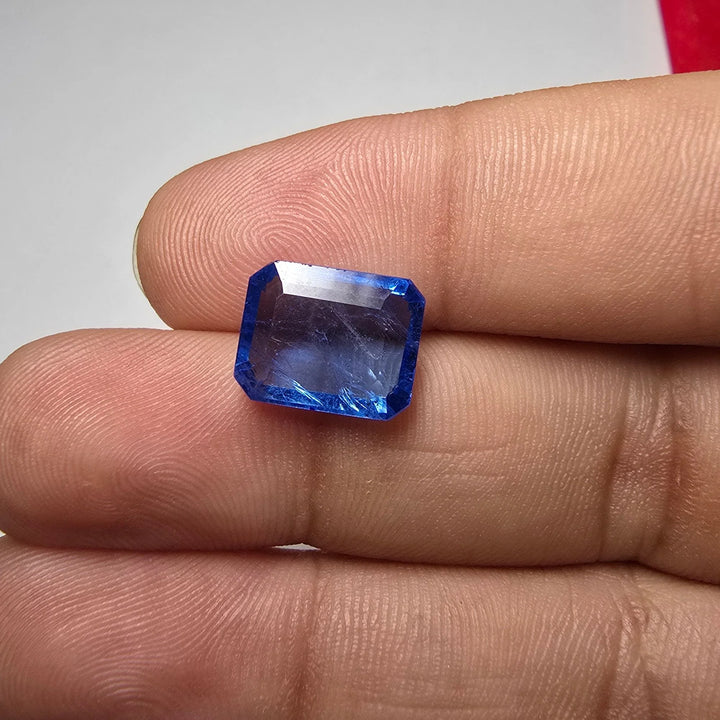 Lab Grown Blue Sapphire 5.46 Carat Octagon | Certified