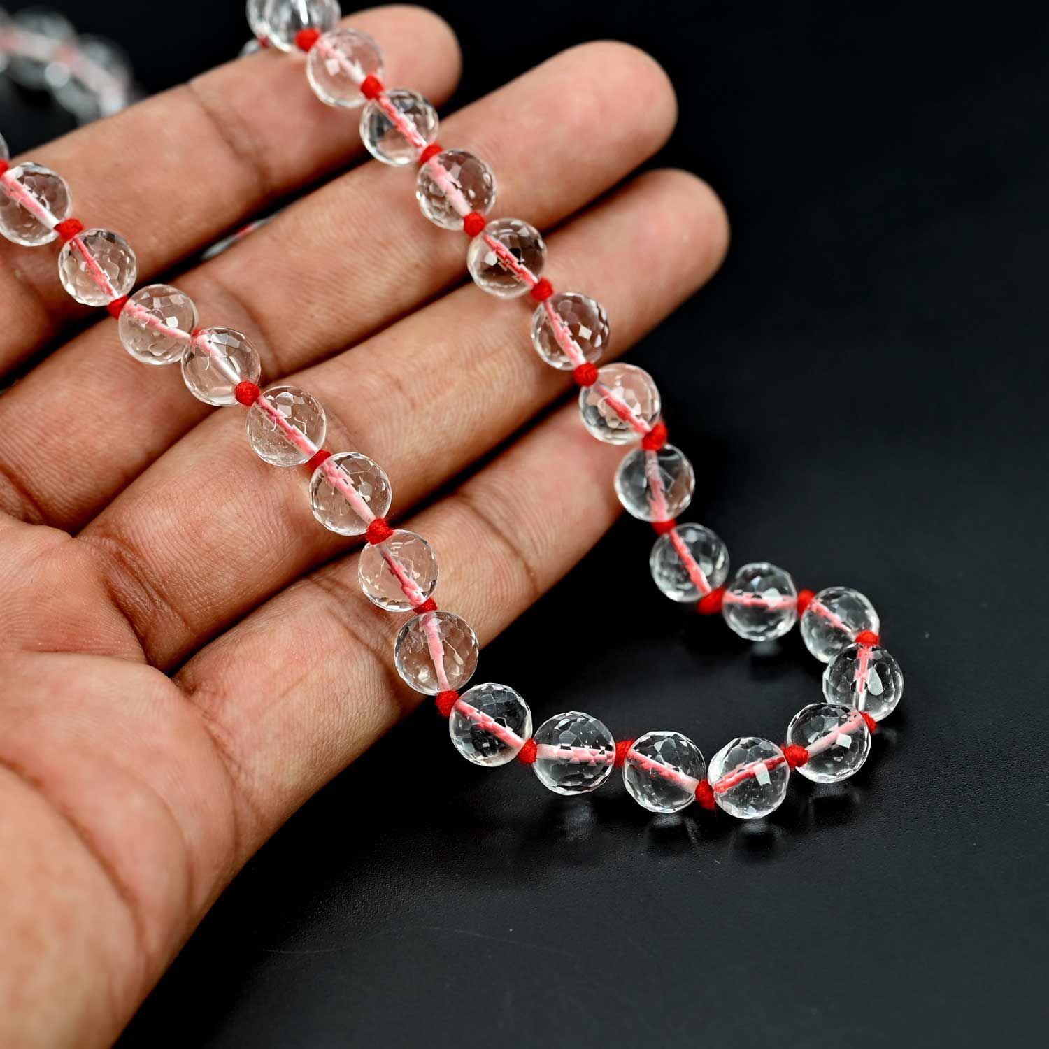 Crystal (Spathik) Mala Diamond Cut