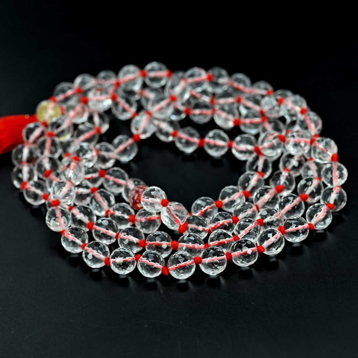 Crystal (Spathik) Mala Diamond Cut