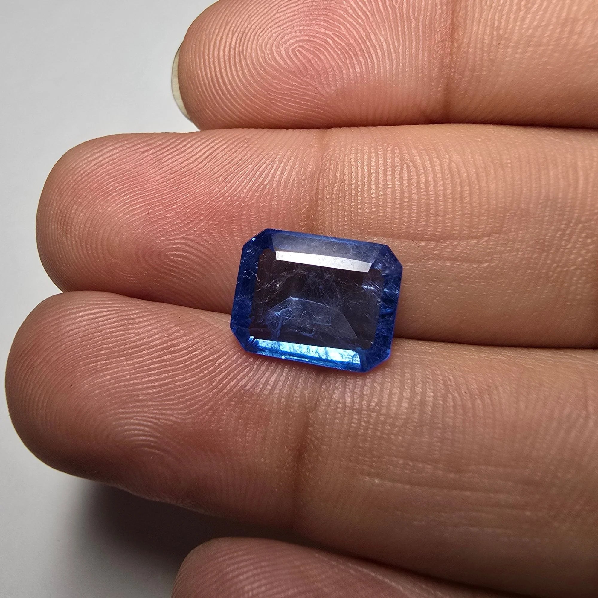 Lab Grown Blue Sapphire 4.22 Carat Octagon