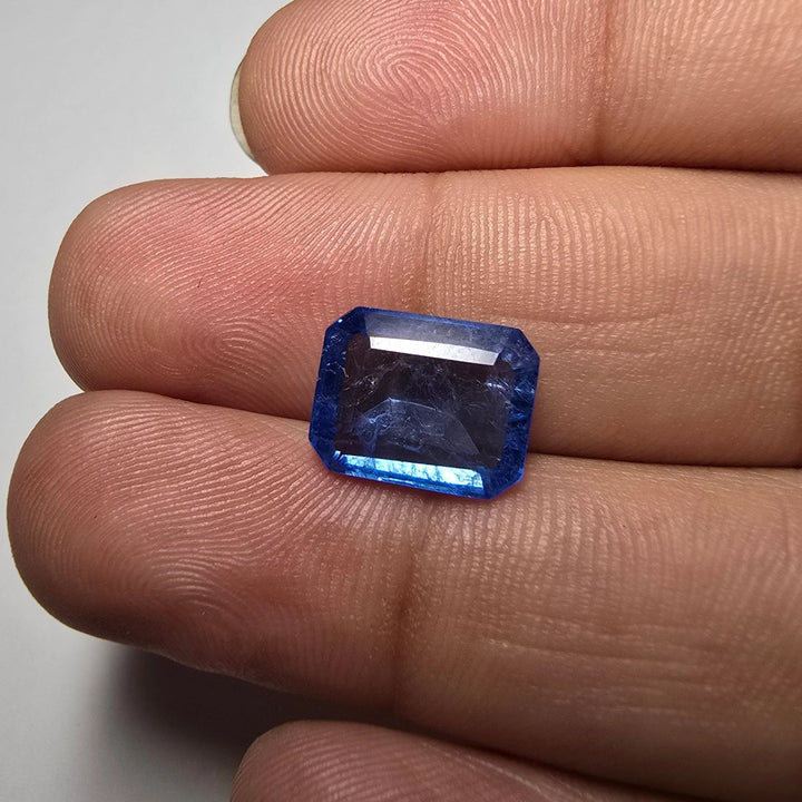 Lab Grown Blue Sapphire 4.22 Carat Octagon