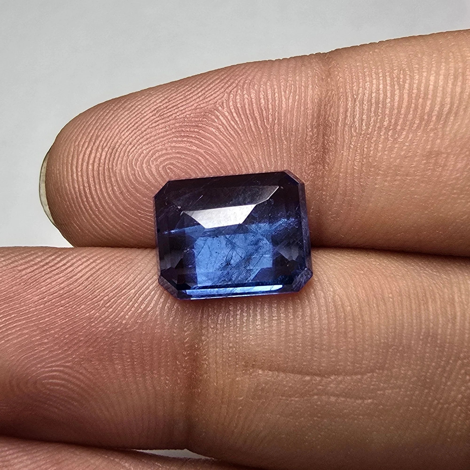 Lab Grown Blue Sapphire 5.46 Carat Octagon | Certified