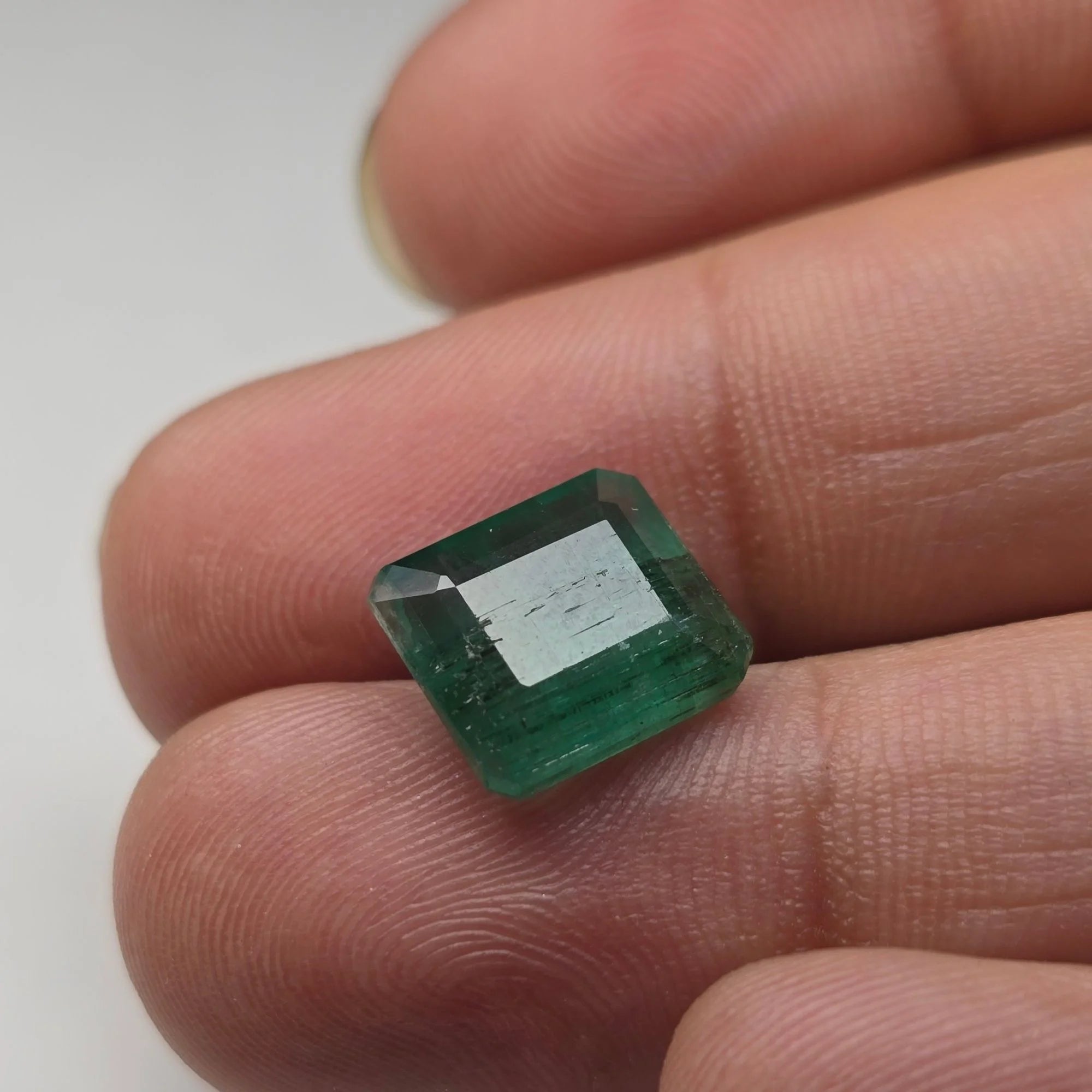 Natural Emerald (Panna) 3.44 Carat Certified Zambia
