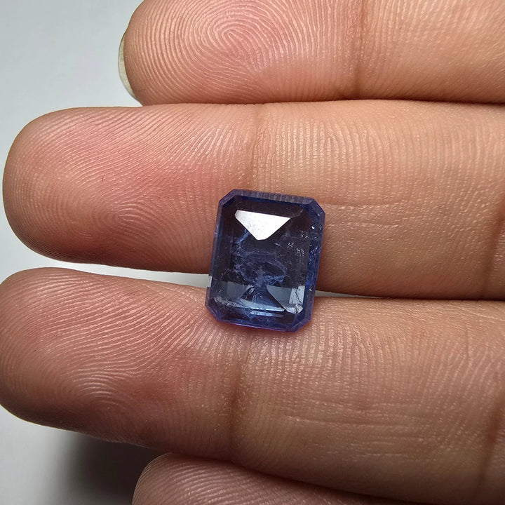 Lab Grown Blue Sapphire 4.22 Carat Octagon