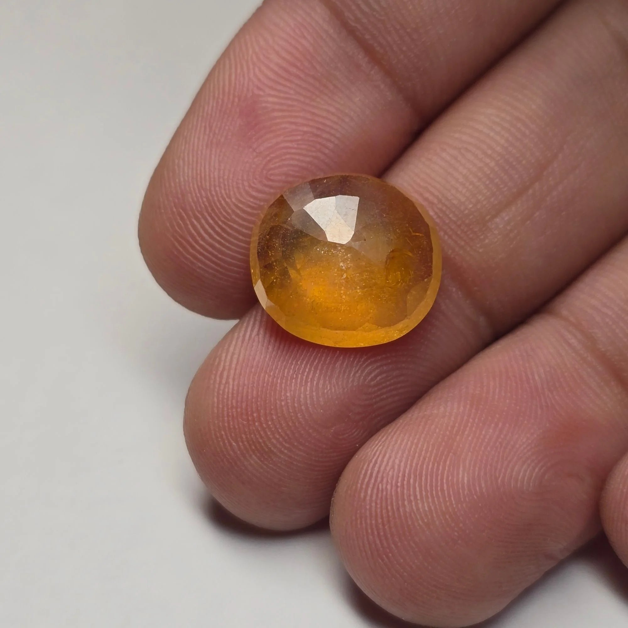 Bangkok Yellow Sapphire (Pukhraj) 8.22 Carat Oval Faceted