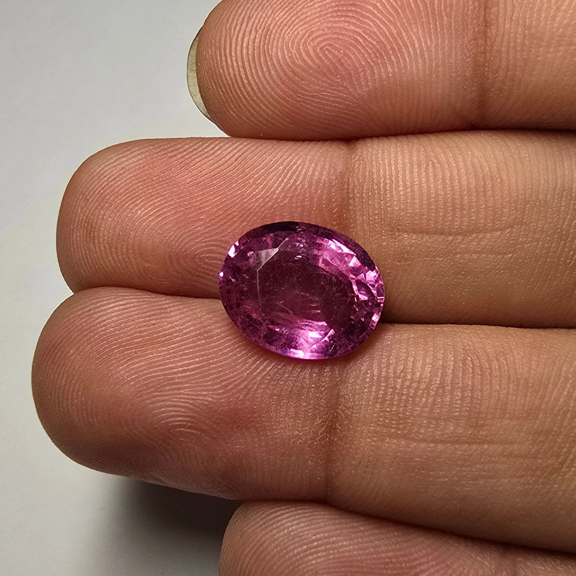 Lab Grown Pink Ruby Oval | 5.10 Carats