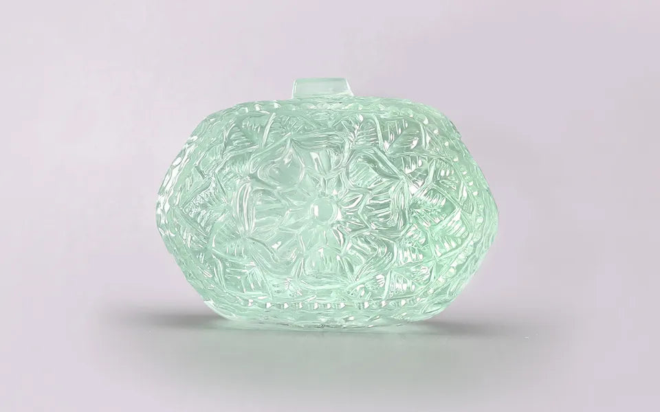 Flower Carving in Green Beryl - 98.92 Carats