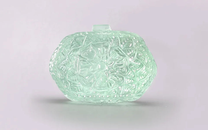 Flower Carving in Green Beryl - 98.92 Carats