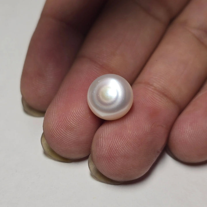 Natural White Pearl (Moti) 6.12 Carat Certified Gemstone