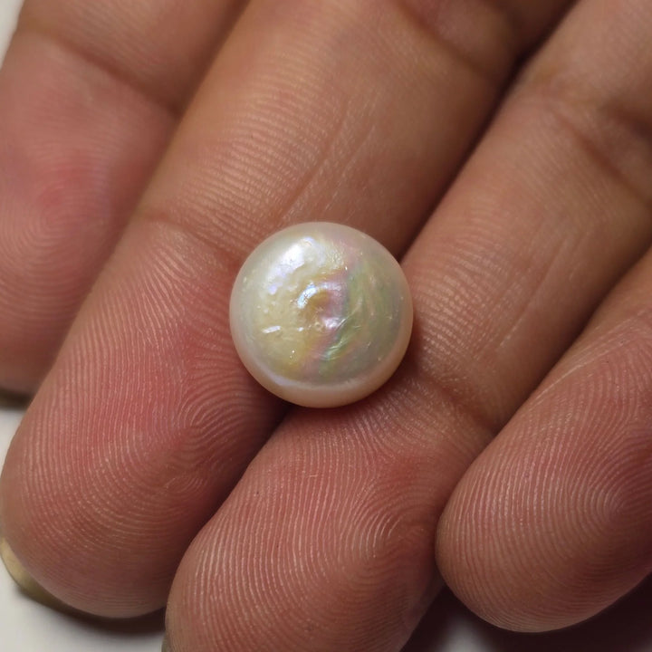Natural Pearl (Moti) 5.94 Carat | Certified White Pearl