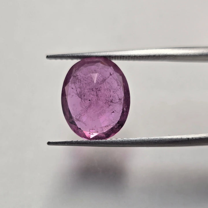 Lab Grown Ruby Pink Gemstone 5.32 Carat Oval Cut Certified Stone for Love & Attraction