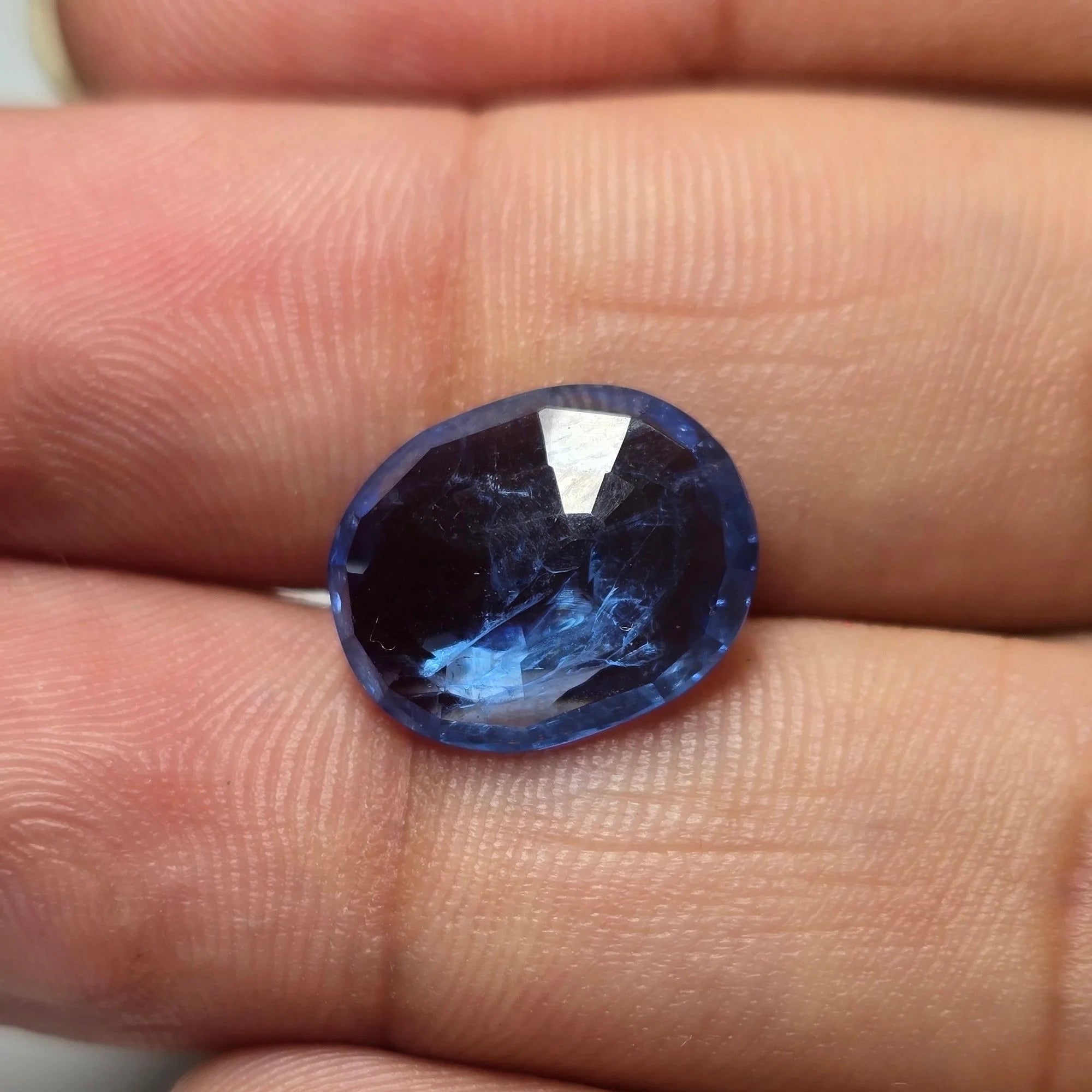Lab Grown Blue Sapphire - Oval Facet, 5.06 Carats