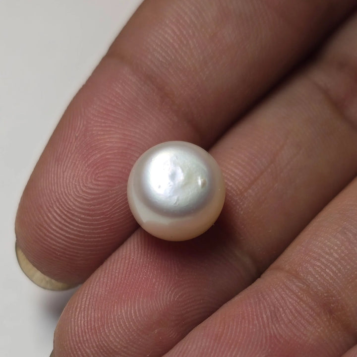 Natural Pearl (Moti) - 6.65 Carat - White Round