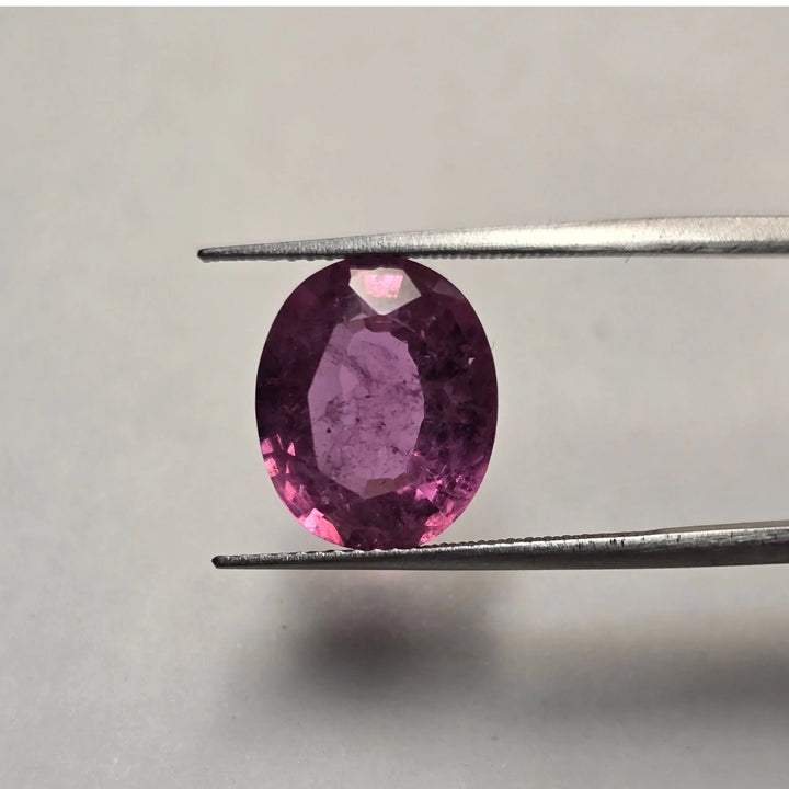 Lab Grown Ruby Pink Gemstone 5.32 Carat Oval Cut Certified Stone for Love & Attraction