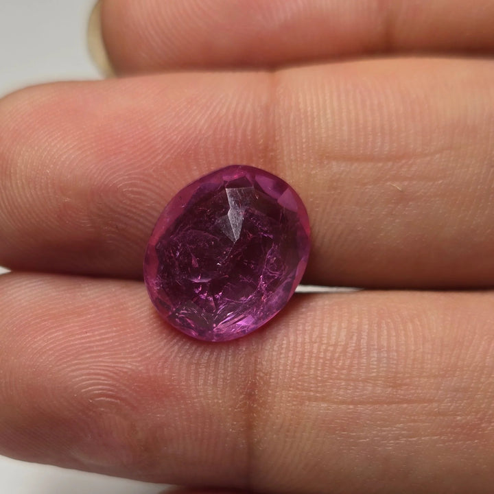 Lab Grown Ruby - Oval Faceted, 6.50 Carats