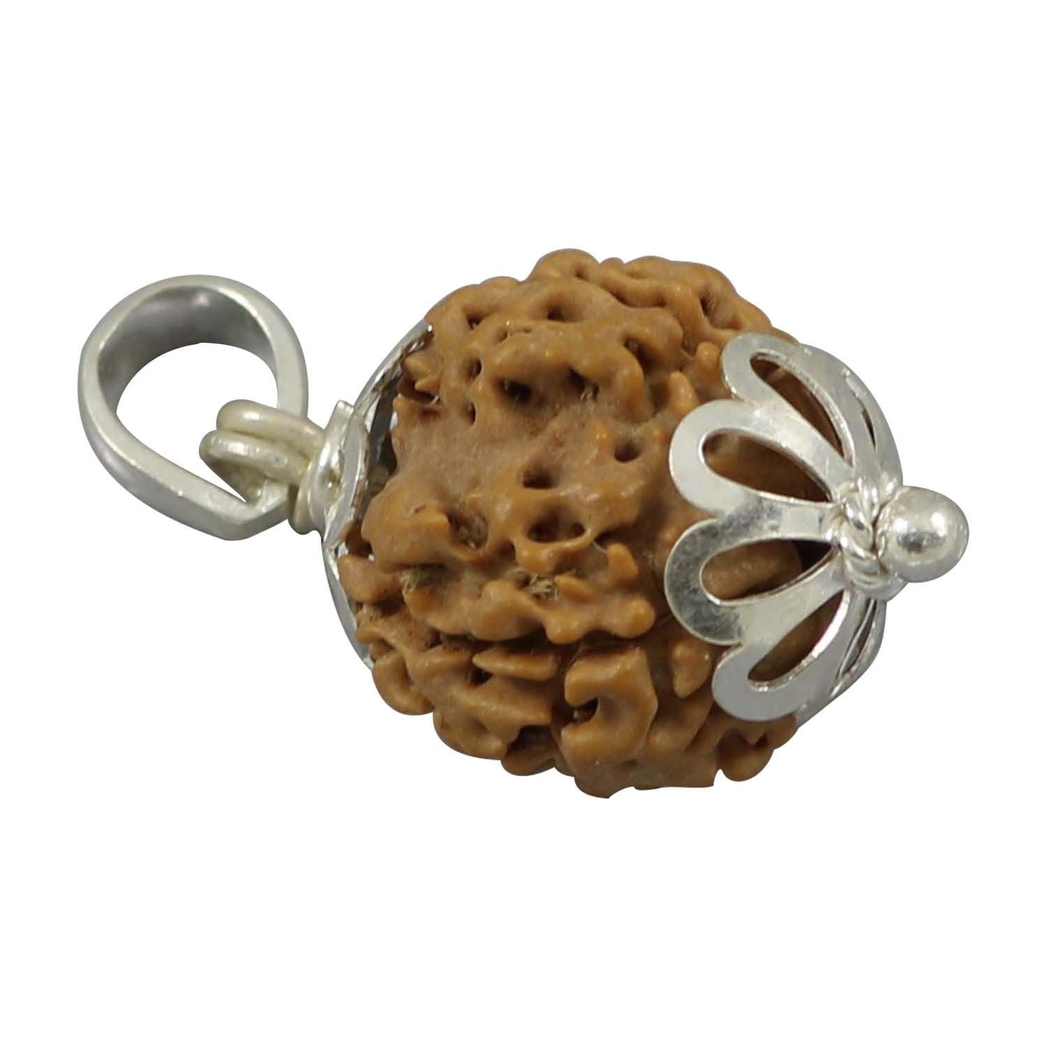 4 Mukhi Rudraksha Silver Pendant (Nepal)