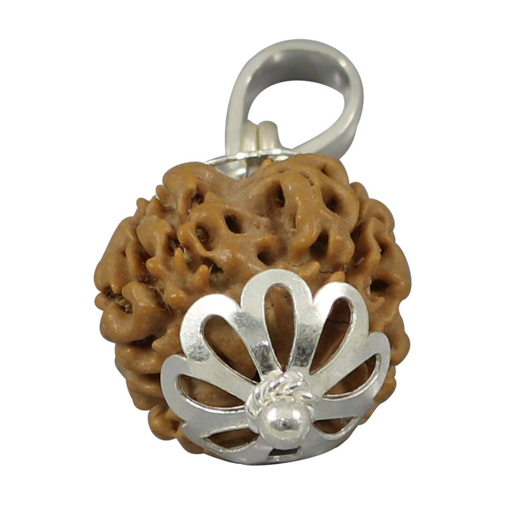 4 Mukhi Rudraksha Silver Pendant (Nepal)