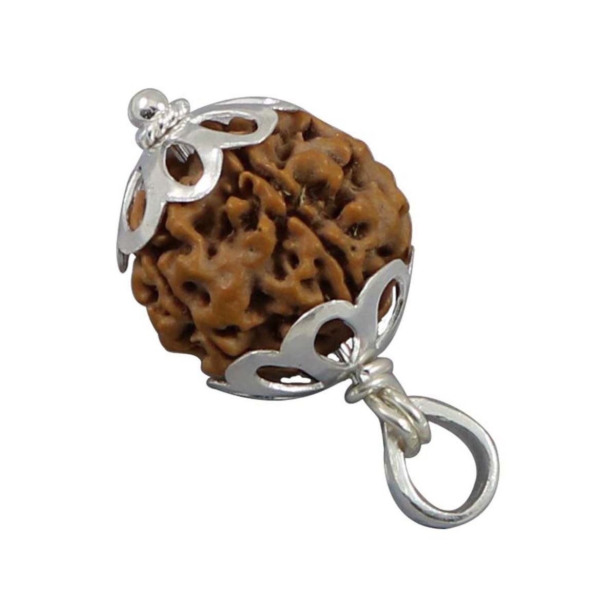 5 Mukhi Rudraksha Silver Pendant (Nepal)