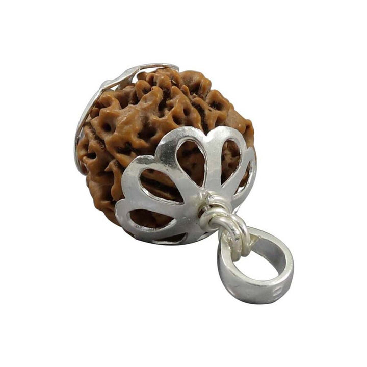 5 Mukhi Rudraksha Silver Pendant (Nepal)