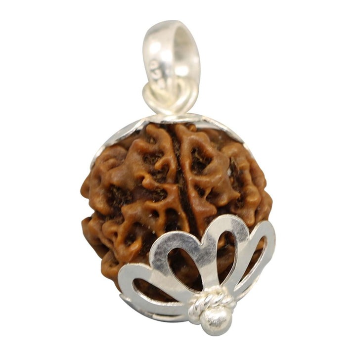 6 Mukhi Rudraksha Silver Pendant (Nepal)