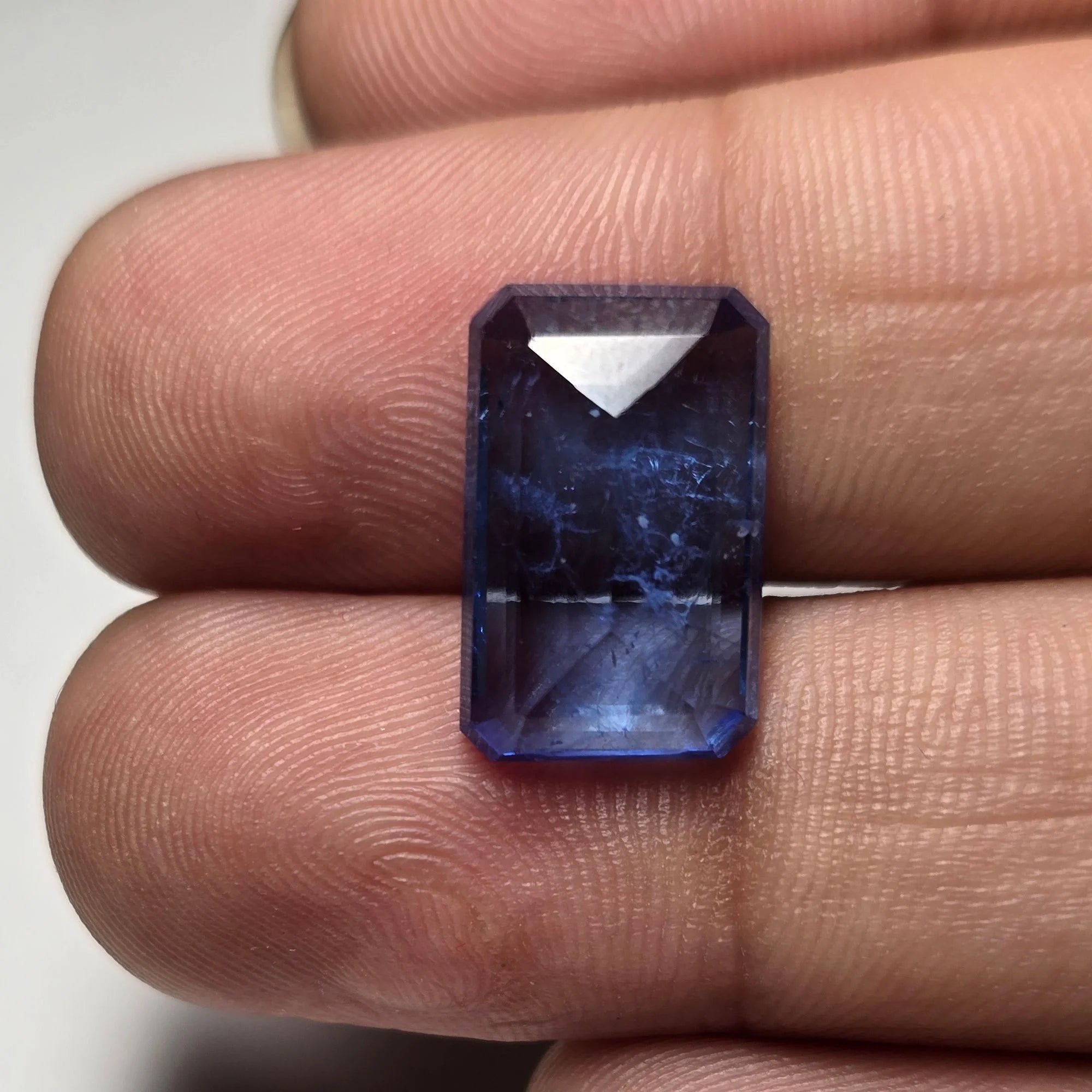 7.03 Ct Lab Grown Blue Sapphire Octagon