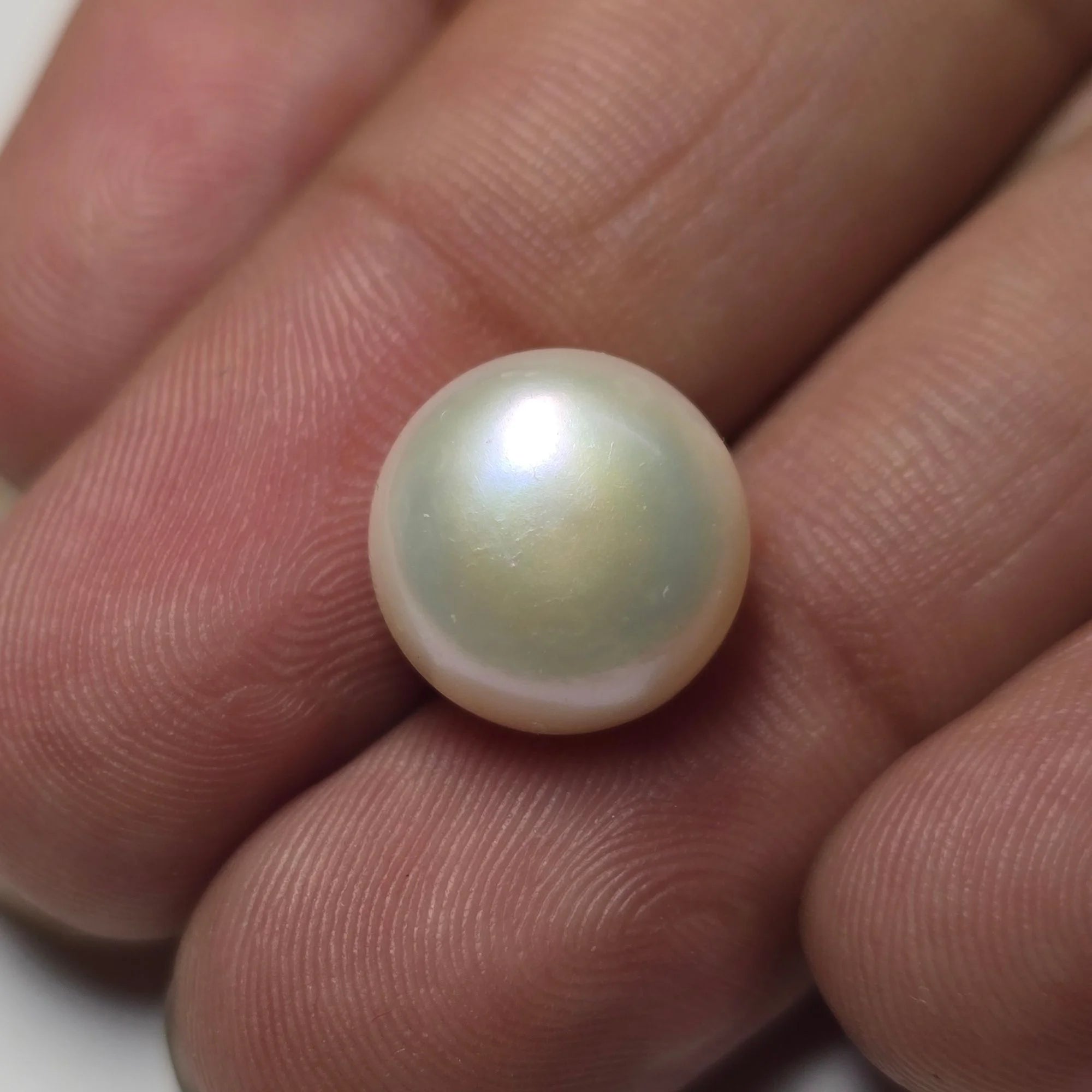 Natural Pearl Moti 7.44 Carat | Certified Round Cabochon