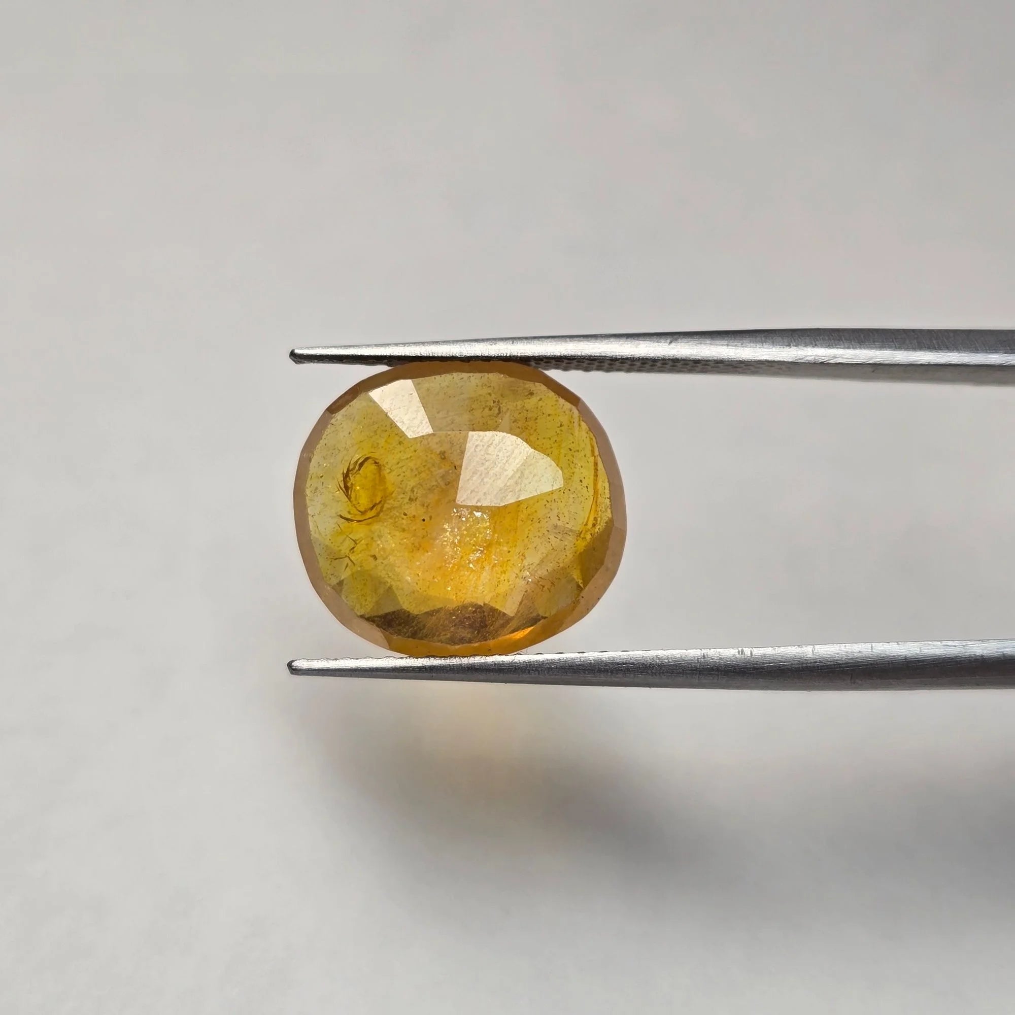 Bangkok Yellow Sapphire (Pukhraj) 8.22 Carat Oval Faceted